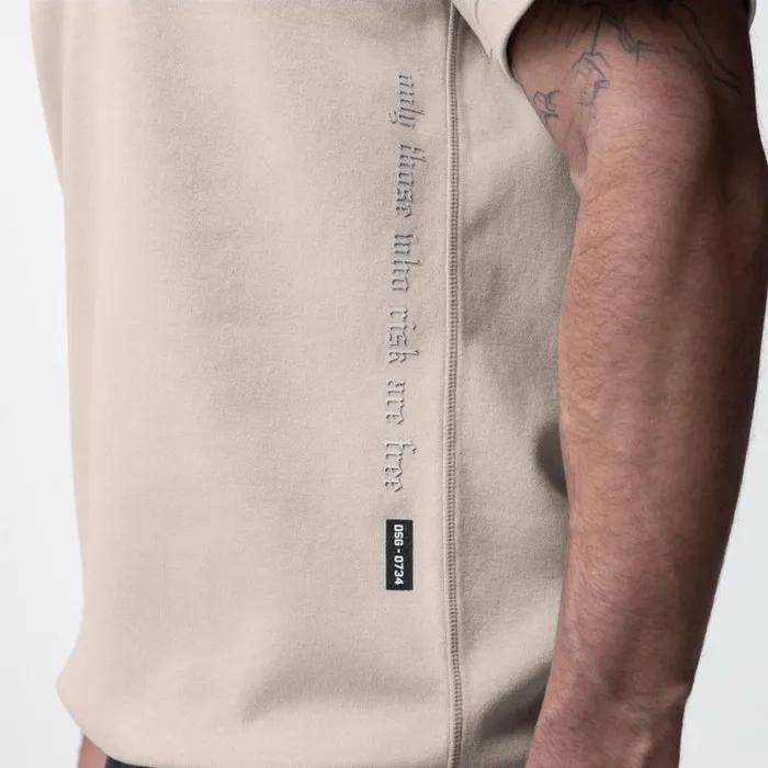 ASRV Short Sleeves Men CottonPlus Heavyweight Oversized Cinch Tee Chai