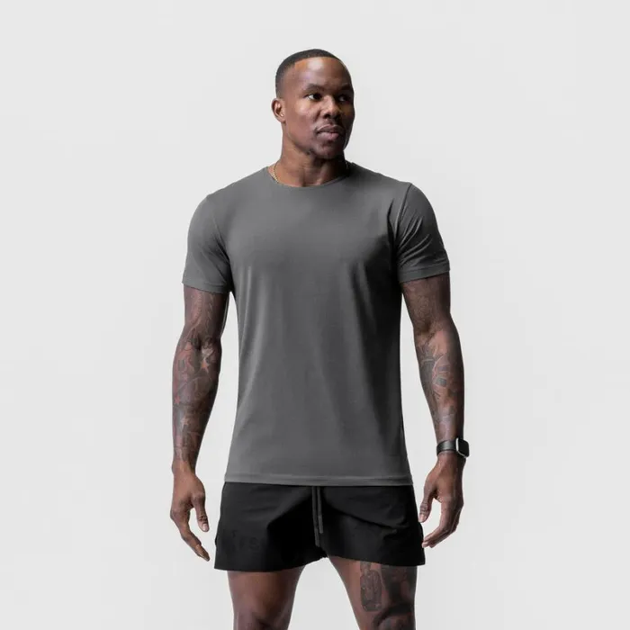 ASRV Short Sleeves Men Solucell Essential Tee Space Grey