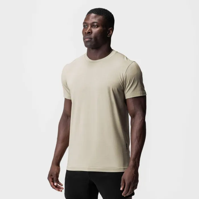 ASRV Short Sleeves Men Supima Essential Tee Sand Smoke