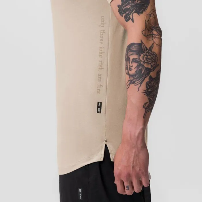ASRV Short Sleeves Men Supima Established Tee Beige