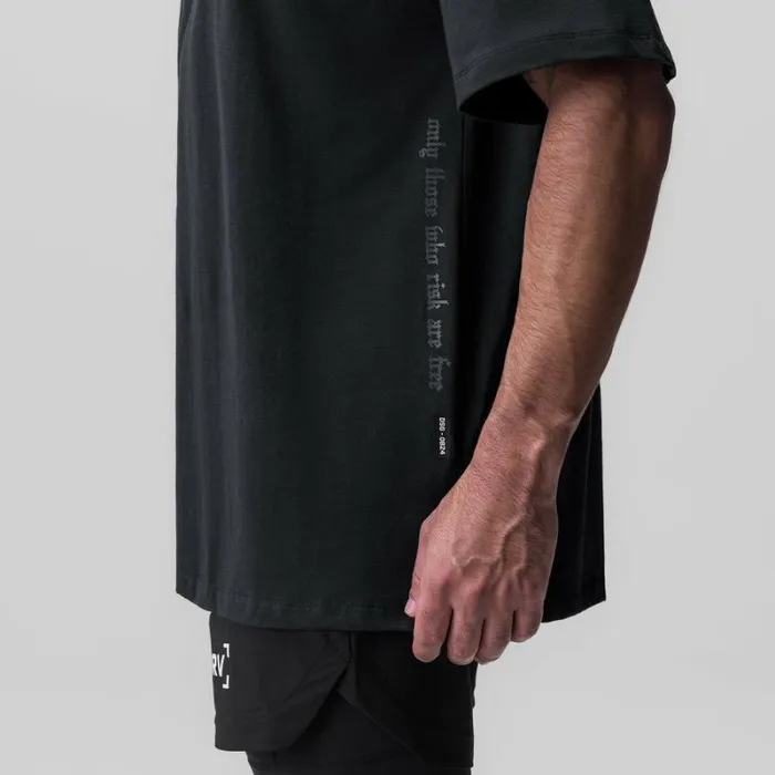 ASRV Short Sleeves Men Supima Oversized Tee Dusk Black