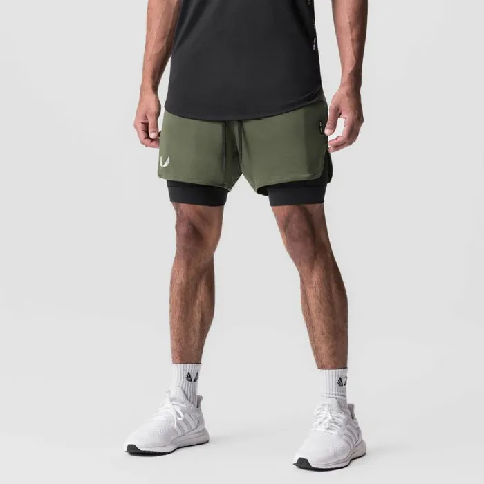 ASRV Shorts Men AeroSilver 5034 Liner Short Olive 034white Wings034black