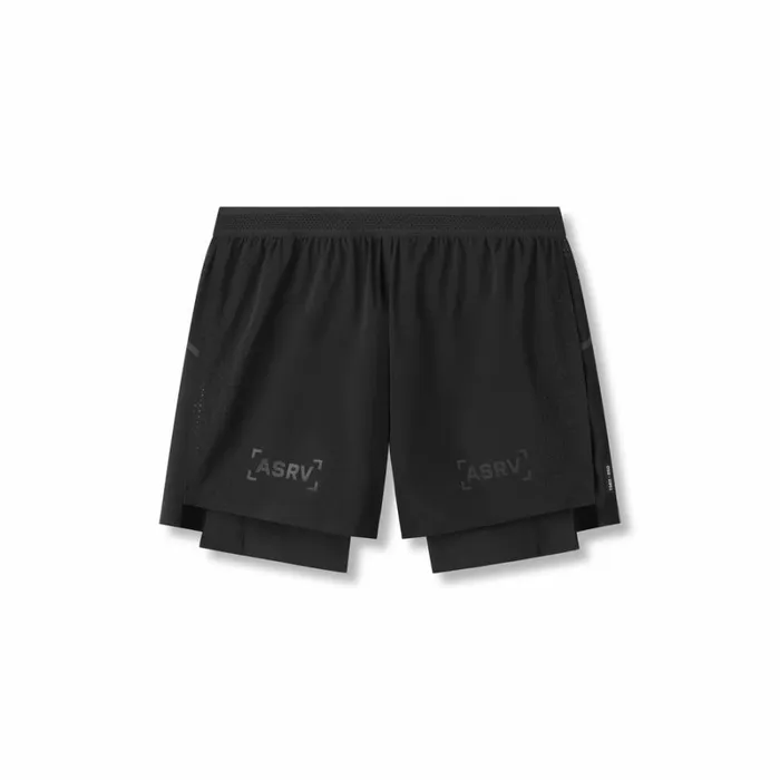 ASRV Shorts Men Aerotex 4034 High Split Liner Short Blackblack