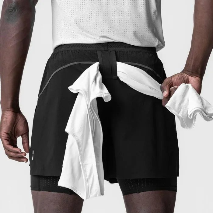 ASRV Shorts Men Aerotex 4034 High Split Liner Short Blackblack