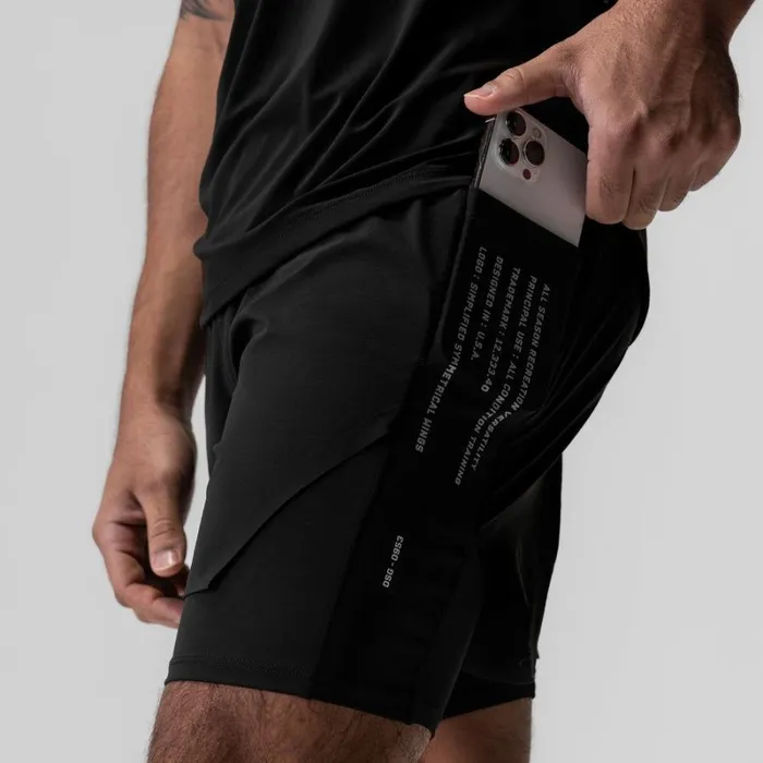 ASRV Shorts Men Aerotex Hybrid Liner Short Blackblack