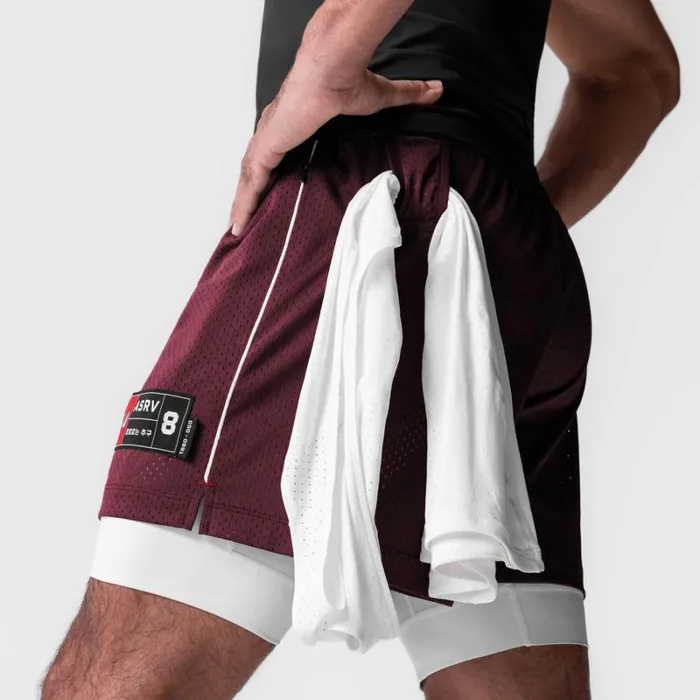 ASRV Shorts Men IonMesh 5034 Liner Short Crimson Red