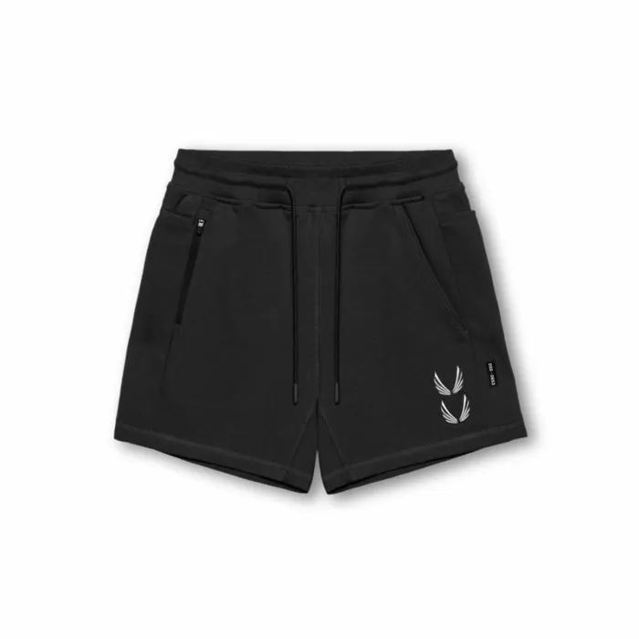 ASRV Shorts Men TechTerry Sidelock Sweat Short Black 034stacked Wings034