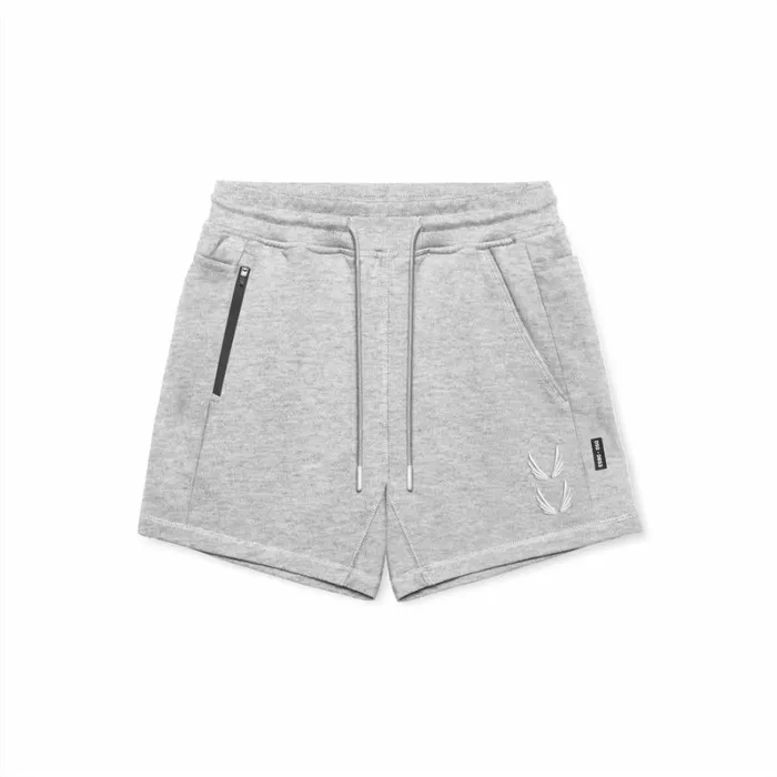 ASRV Shorts Men TechTerry Sidelock Sweat Short Heather Grey 034stacked Wings034