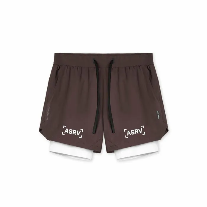 ASRV Shorts Men TETRALITE 5034 Liner Short Dark Earthwhite