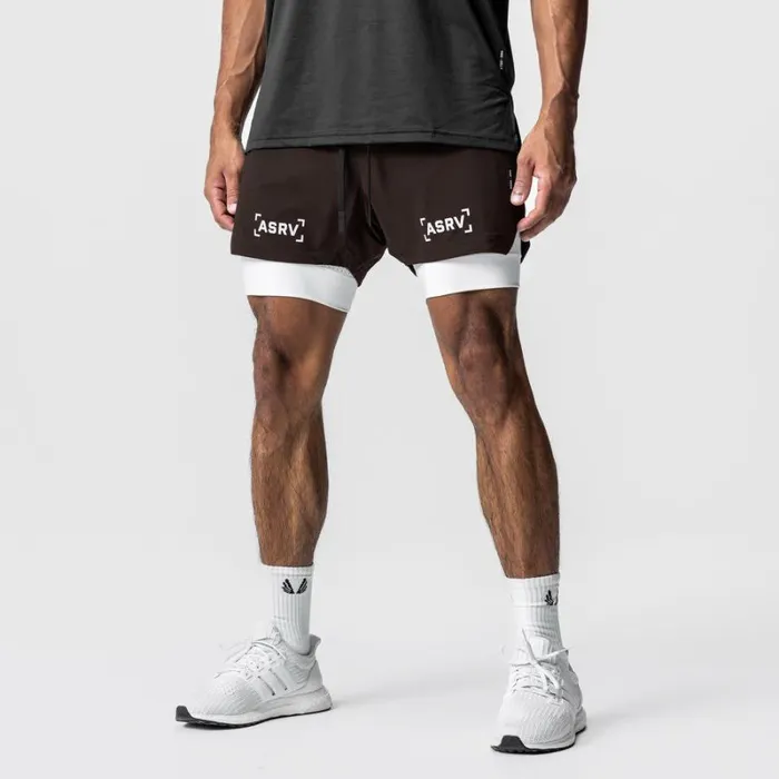 ASRV Shorts Men TETRALITE 5034 Liner Short Dark Earthwhite