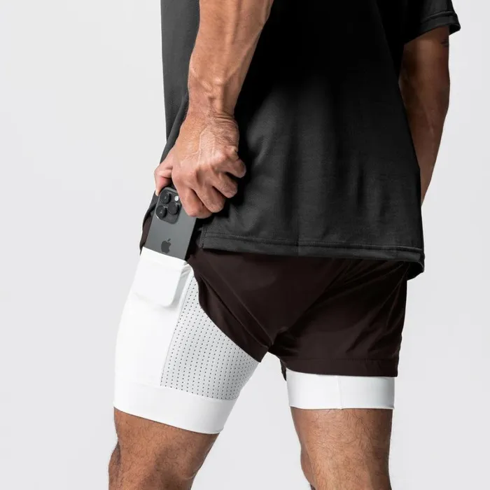 ASRV Shorts Men TETRALITE 5034 Liner Short Dark Earthwhite