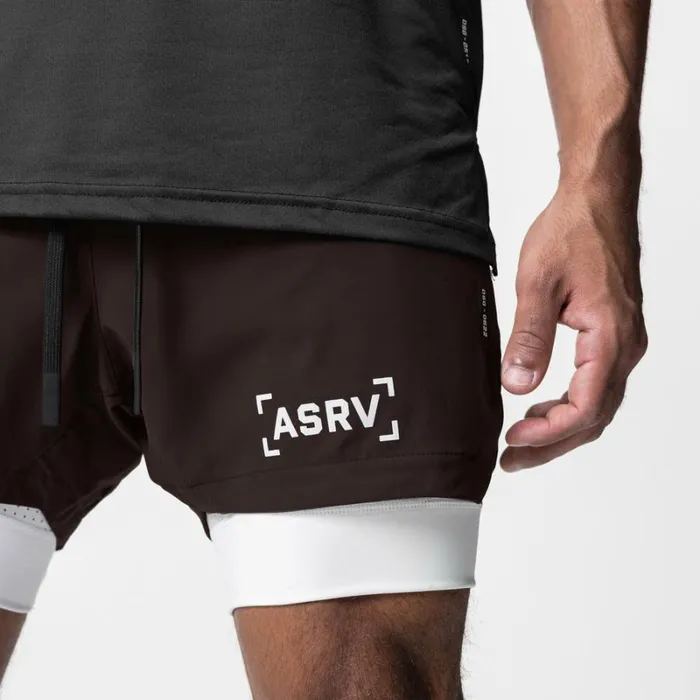 ASRV Shorts Men TETRALITE 5034 Liner Short Dark Earthwhite