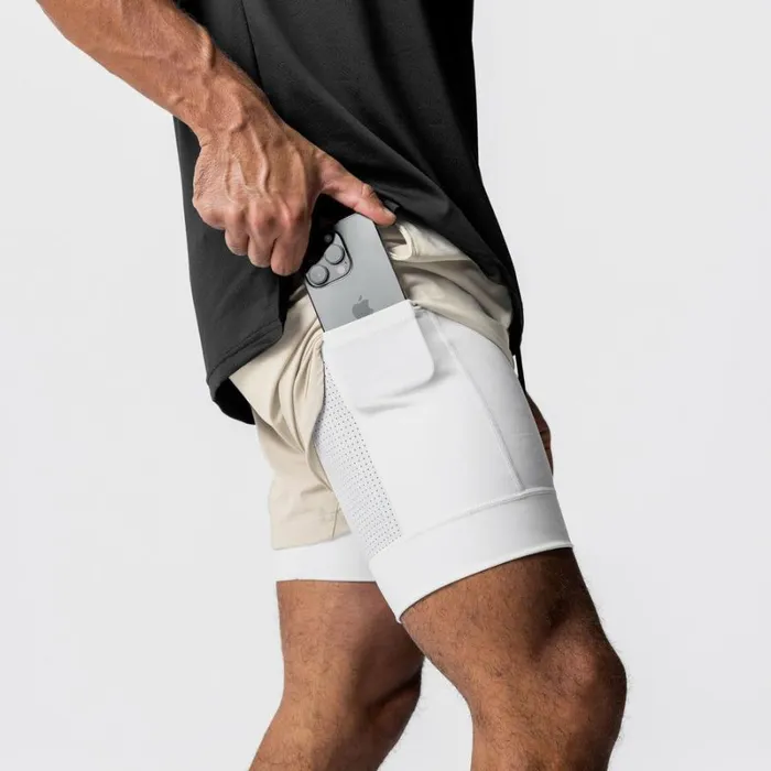 ASRV Shorts Men TETRALITE 5034 Liner Short Sand Smokewhite