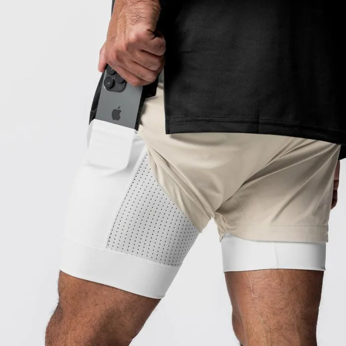 ASRV Shorts Men TETRALITE 5034 Liner Short Sand Smokewhite