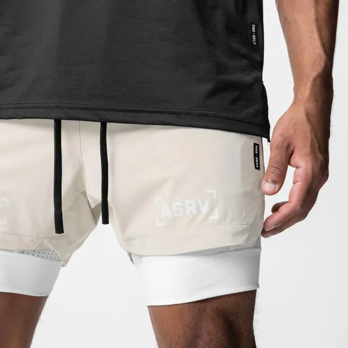 ASRV Shorts Men TETRALITE 5034 Liner Short Sand Smokewhite