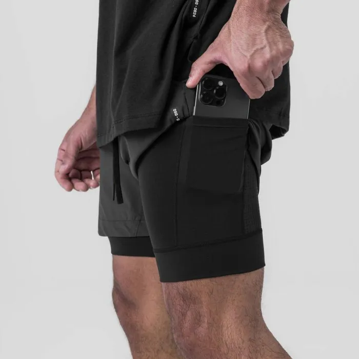 ASRV Shorts Men TetraLite 5034 Liner Short Space Grey 034wings034black