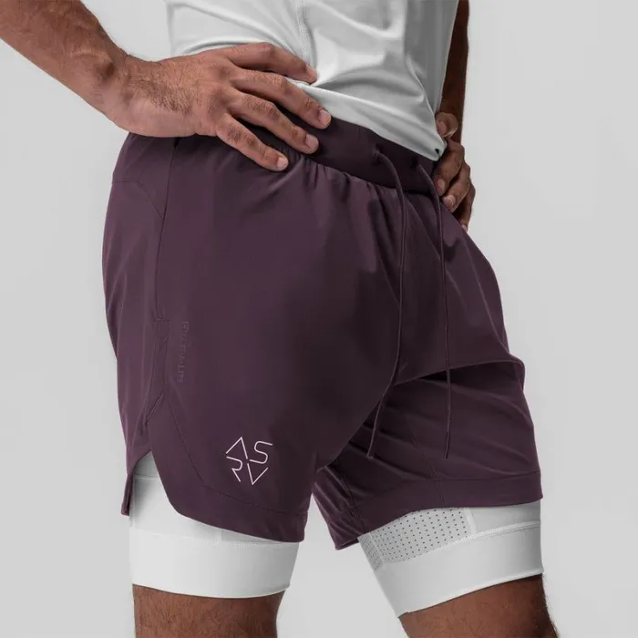 ASRV Shorts Men TetraLite 7034 Liner Short Deep Purple 034cyber034white