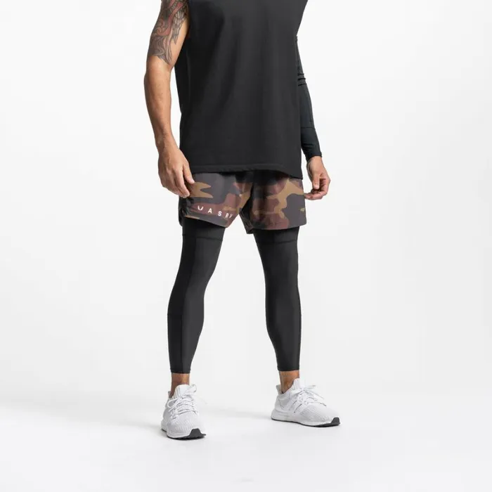 ASRV Shorts Men Ultralight 2in1 Legging Short Rust Camo