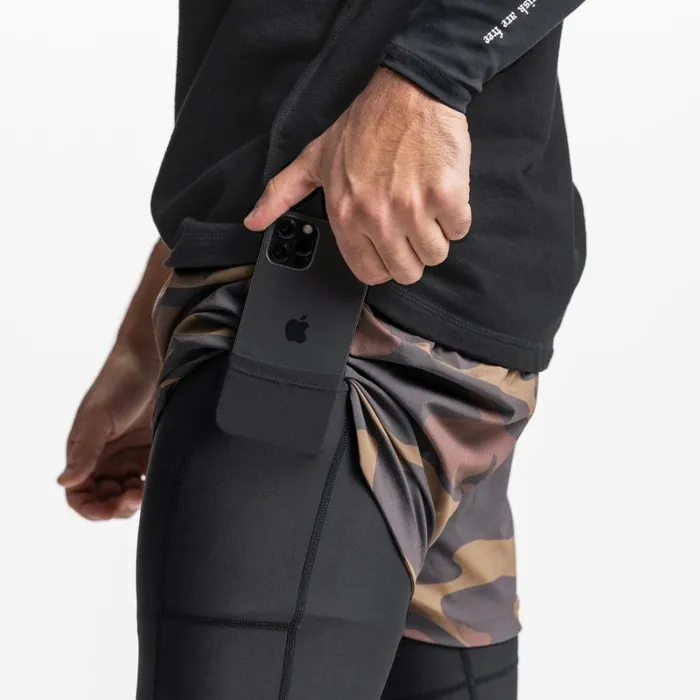 ASRV Shorts Men Ultralight 2in1 Legging Short Rust Camo