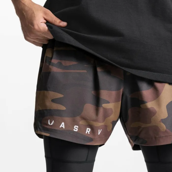ASRV Shorts Men Ultralight 2in1 Legging Short Rust Camo