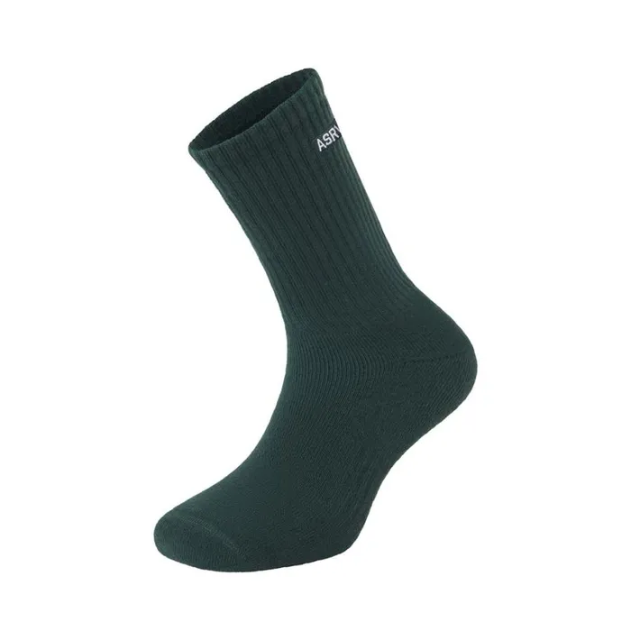 ASRV Socks and Underwear Men Essential Crew Socks 3 Pair Forest Green 034asrv034