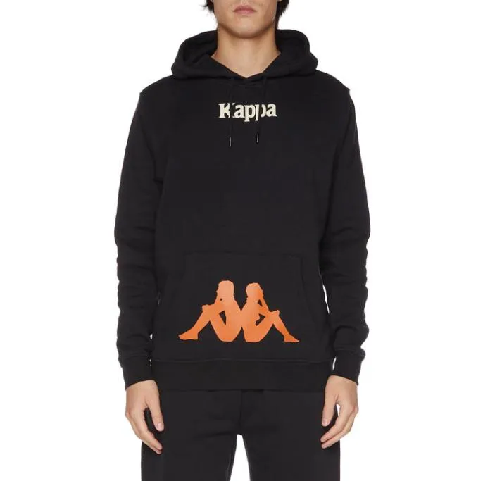 Authentic Eleo Hoodie 8211 Jet Black Jet Black Men Kappa Matching Sets