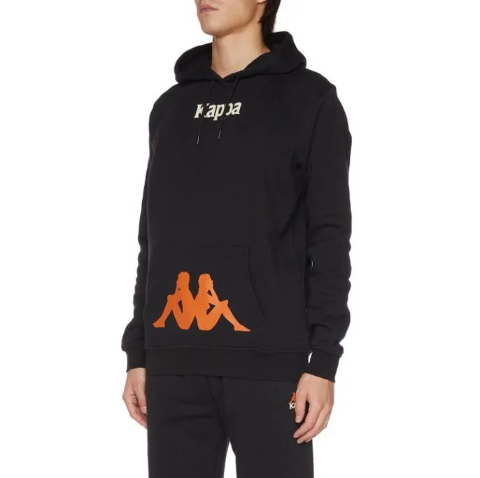 Authentic Eleo Hoodie 8211 Jet Black Jet Black Men Kappa Matching Sets