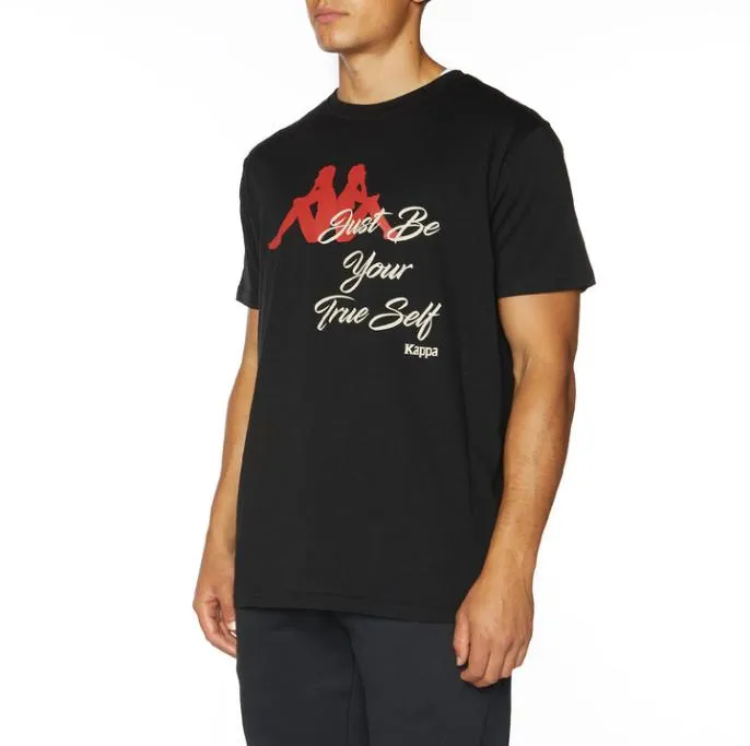 Authentic Elio TShirt 8211 Black Black Men Kappa TShirts