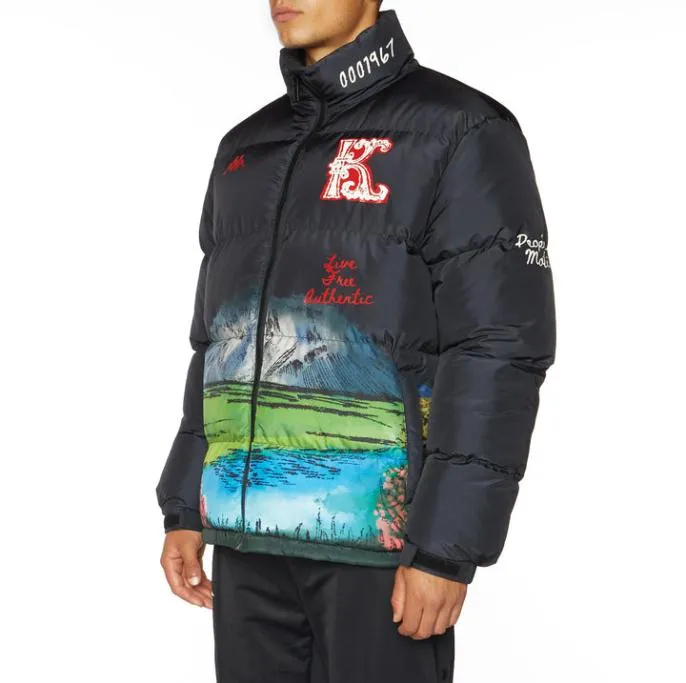 Authentic Finreol Puffer Jacket 8211 Black Black Men Kappa Jackets