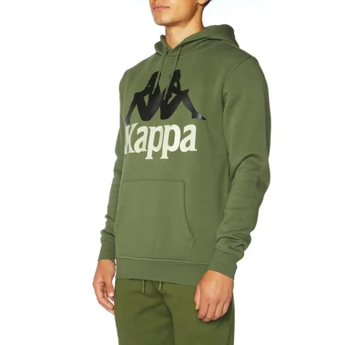 Authentic Malmo 2 Hoodie 8211 Green Green Men Kappa Hoodies and Sweatshirts