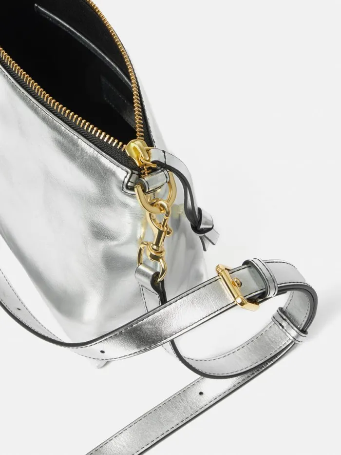 Ava Leather Crossbody Silver Women Jigsaw Leather