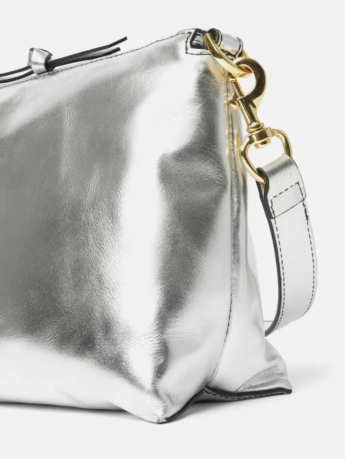 Ava Leather Crossbody Silver Women Jigsaw Leather