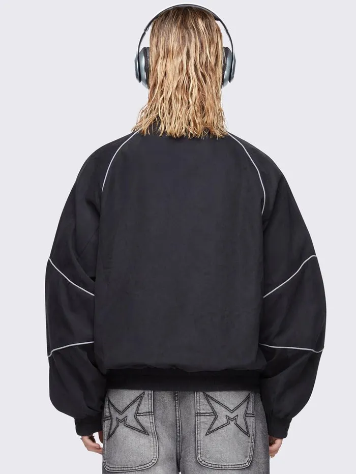 Awake Black Windbreaker Jacket Women Minga London Jackets