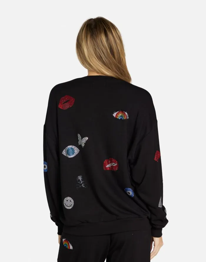 Babbs Crystal Elements Black Women Lauren Moshi Long Sleeve