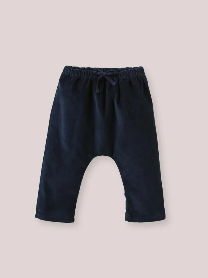 Baby Baby Girl Cyrillus Velour Harem Pants Marine