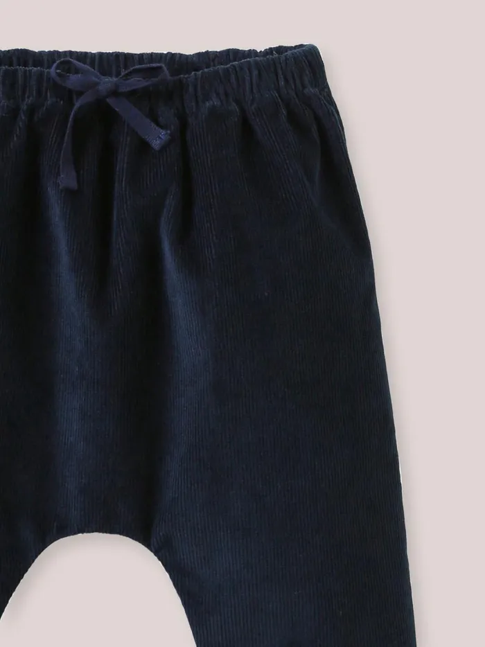 Baby Baby Girl Cyrillus Velour Harem Pants Marine
