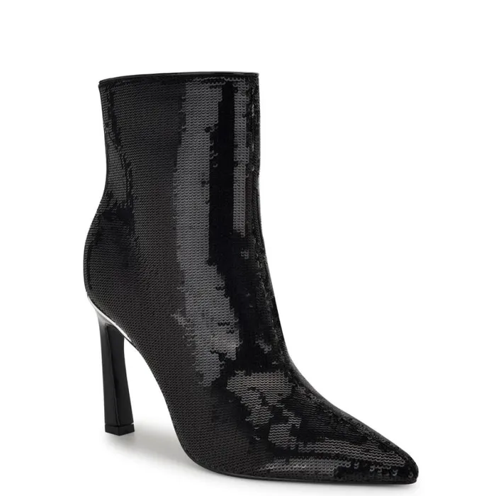 Baey Dress Ankle Booties Black Sequin Women Nine West Boots and Booties Baey Dress Ankle Booties Black Sequin Women Nine West Boots and Booties