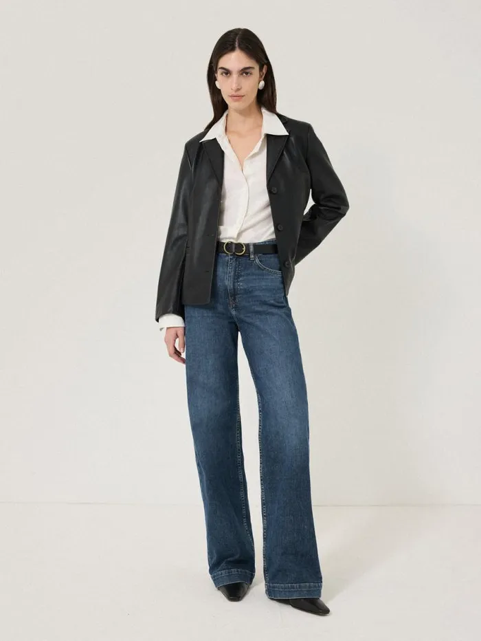 Balfour Long Wide Leg Jean Vintage Mid Blue Women Jigsaw Denim