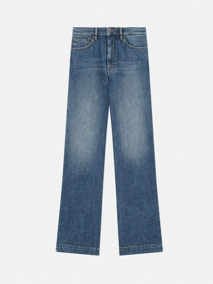 Balfour Long Wide Leg Jean Vintage Mid Blue Women Jigsaw Denim