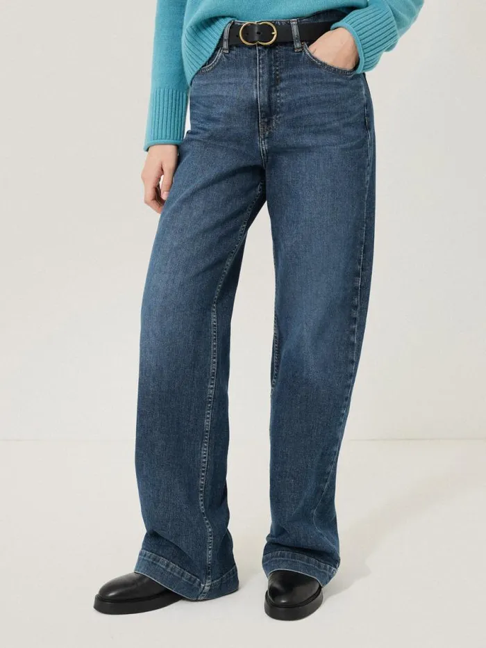 Balfour Long Wide Leg Jean Vintage Mid Blue Women Jigsaw Denim