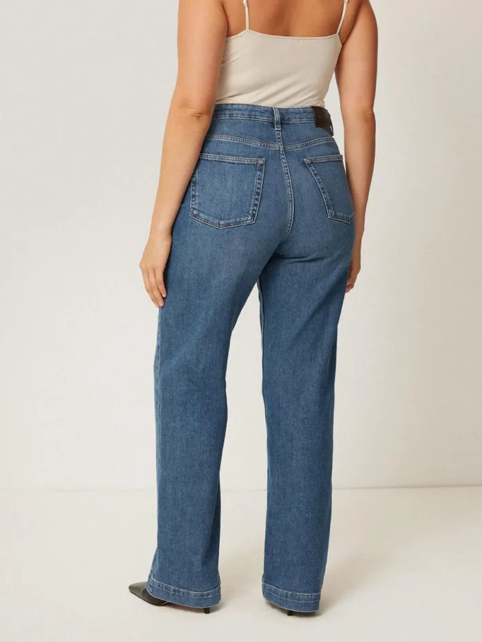 Balfour Long Wide Leg Jean Vintage Mid Blue Women Jigsaw Denim