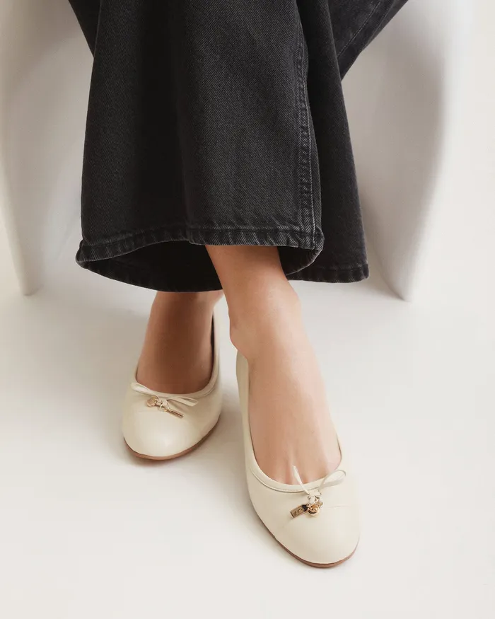 BALLET Hermione dress flats off white leather jomercer Women