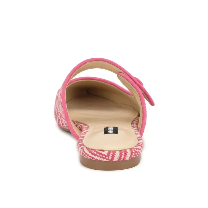 Barbra Flat Mules Pink Raffia Women Nine West Flats Barbra Flat Mules Pink Raffia Women Nine West Flats