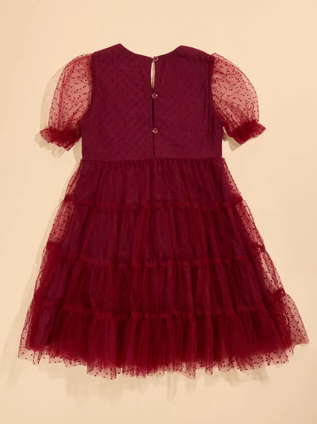 Baye Tulle Dot Toddler Dress Burgundy Girl Altar039d State Dresses Baye Tulle Dot Toddler Dress Burgundy Girl Altar039d State Dresses