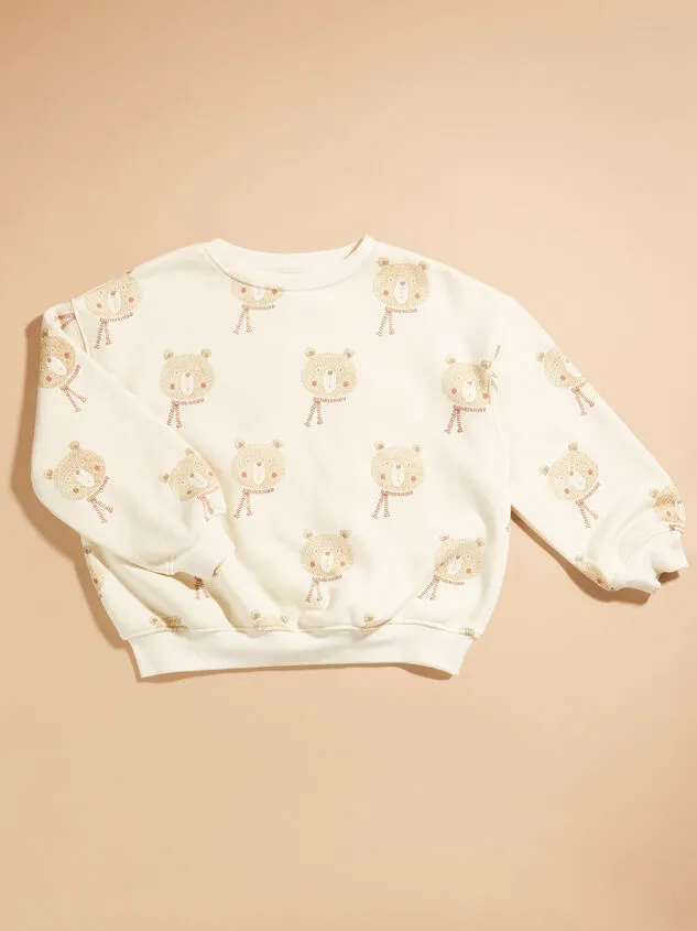 Bear Hug Sweatshirt By Rylee Cru Natural Boy Altar039d State Tops