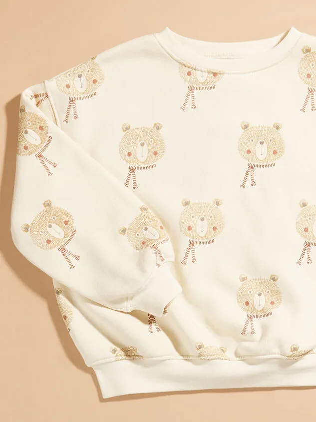 Bear Hug Sweatshirt By Rylee Cru Natural Boy Altar039d State Tops