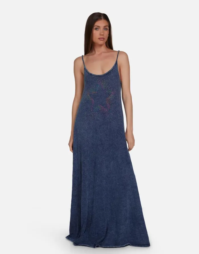 Berna Neon Stud Starburst Acid Denim Women Lauren Moshi Dresses