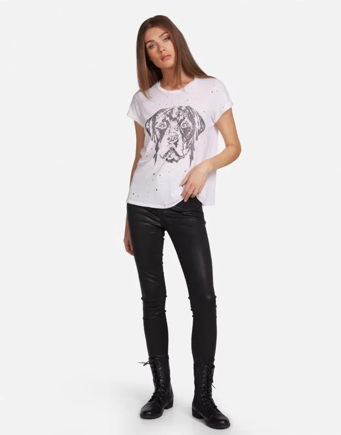 Bess Lightning Rottweiler Milk Women Lauren Moshi Short Sleeve