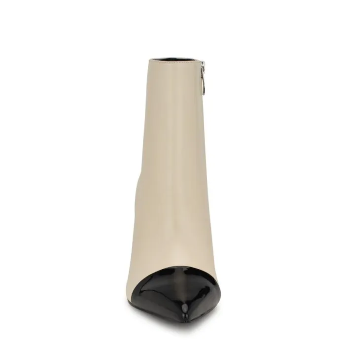 Birgy Pointy Cap Toe Dress Booties Ivory Leather Women Nine West Boots and Booties Birgy Pointy Cap Toe Dress Booties Ivory Leather Women Nine West Boots and Booties