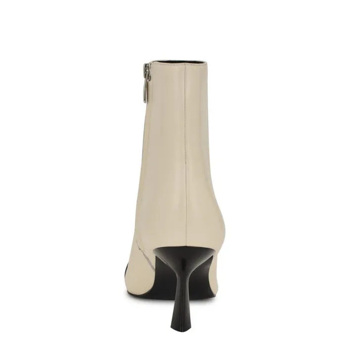 Birgy Pointy Cap Toe Dress Booties Ivory Leather Women Nine West Boots and Booties Birgy Pointy Cap Toe Dress Booties Ivory Leather Women Nine West Boots and Booties